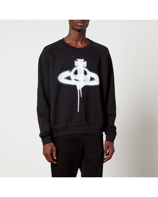 Vivienne Westwood Black Spray Orb Organic Cotton Sweatshirt for men