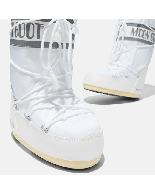 Moon Boot White Icon Nylon Snow Boots