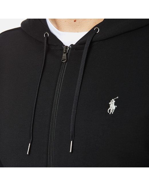 Polo Ralph Lauren Cotton Men's Double Knit Tech Zip Hoody in Black for Men - Lyst