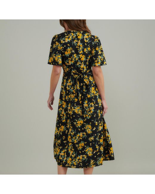 Nobody's Child Green Kimberly Floral-Print Crepe Midi Dress