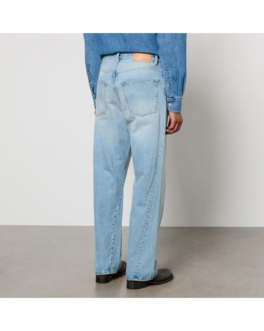 sunflower Blue Twist Denim Wide-Leg Jeans for men