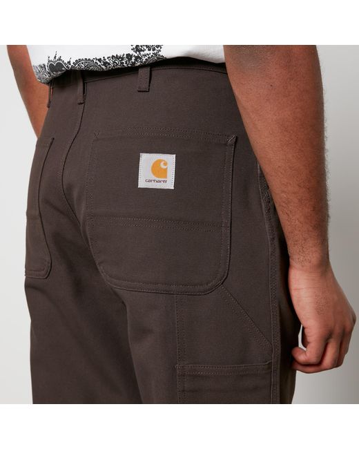 Carhartt Gray Single Knee Organic Cotton-Canvas Trousers for men