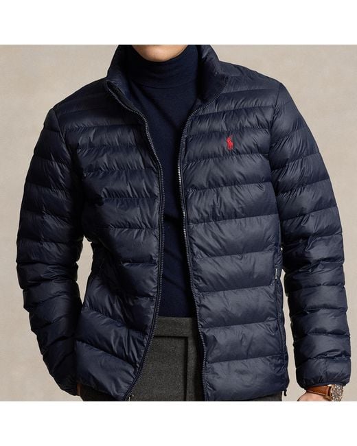 Polo Ralph Lauren Blue Insulated Terra Quilted Nylon Padded Jacket for men