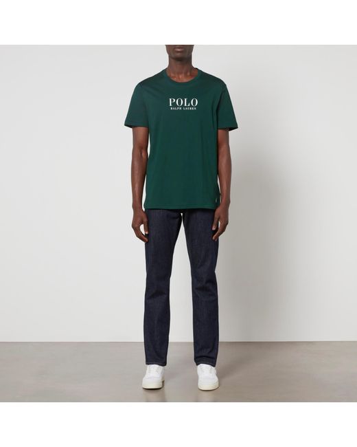 Polo Ralph Lauren Green Logo-Print Cotton-Jersey T-Shirt for men