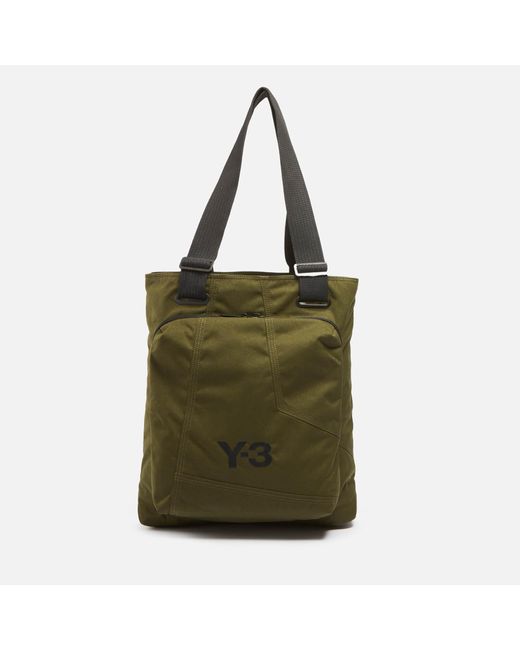 Y-3 Green Cl Canvas Tote Bag for men