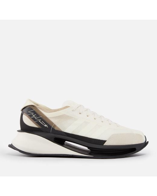 Y-3 White Gendo Run Mesh And Suede Trainers for men