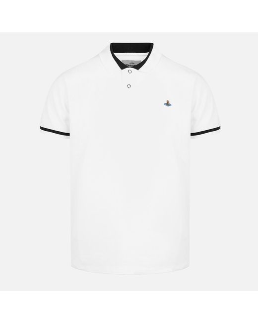Vivienne Westwood White Classic Cotton-Piqué Polo Shirt for men