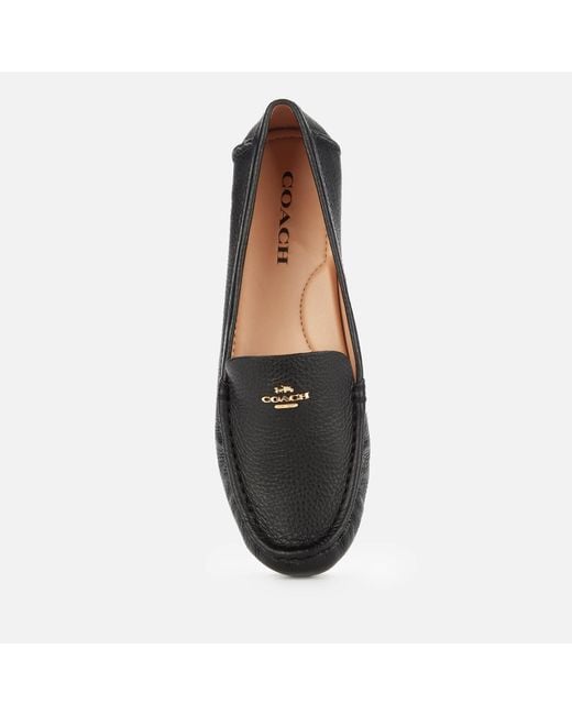 Coach black leather shoes hot sale