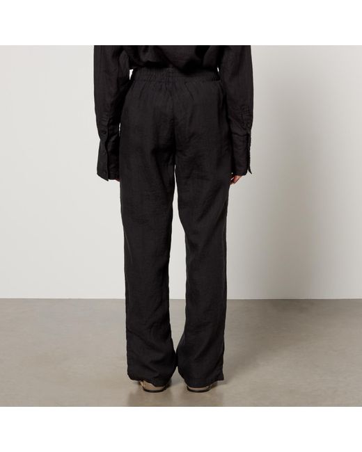 Anine Bing Black Torres Linen Trousers