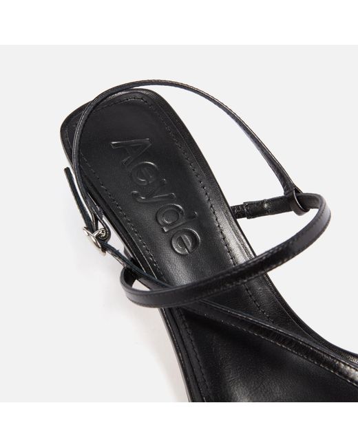 Aeyde Metallic Elise Leather Heeled Sandals