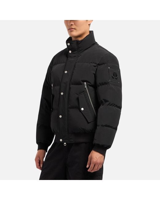 Moose Knuckles Black High Point Shell Bomber Jacket for men