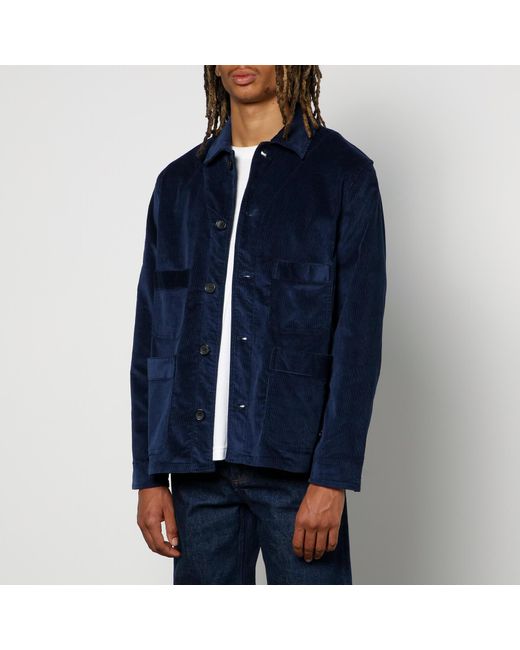 PS by Paul Smith Blue Chore Corduroy Jacket for men