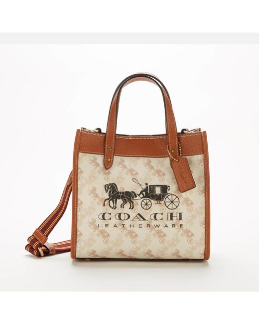COACH Horse And Carriage Field Tote Bag in Brown - Lyst