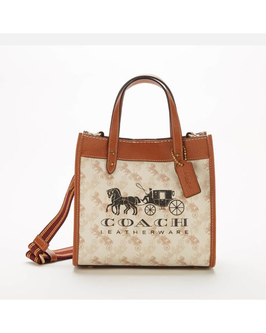 COACH Horse And Carriage Field Tote Bag in Brown Lyst