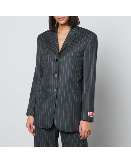 KENZO Gray Tailored Wool Blazer