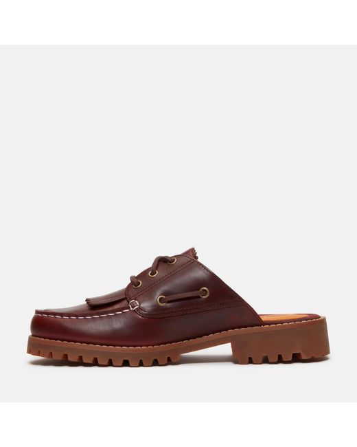Timberland Brown Noreen Mule Shoe For Women In Burgundy, Woman, Burgundy, Size: 3.5