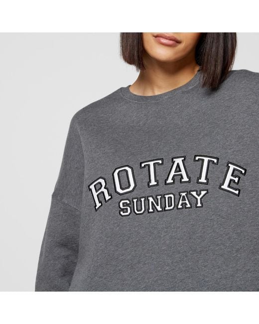 ROTATE SUNDAY Mélange Cotton-jersey Sweatshirt in Grey | Lyst UK