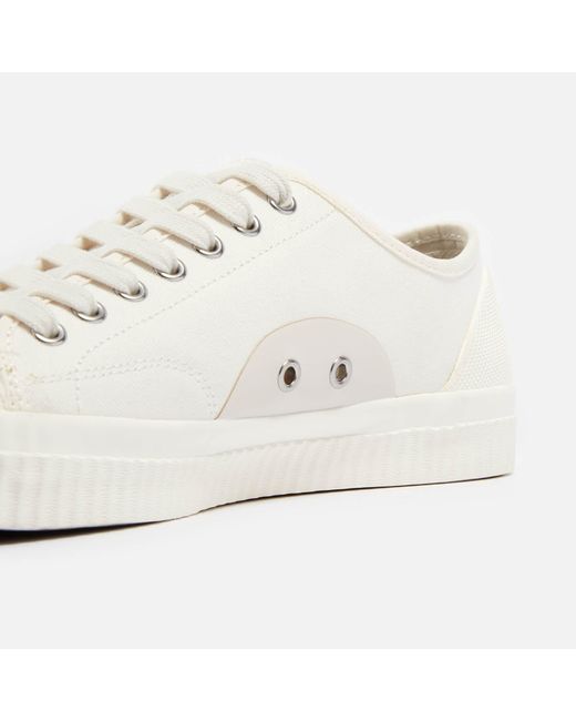 Fred Perry White Hughes Canvas Trainers for men