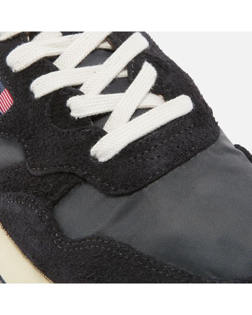 Autry Black Reelwind Brushed Suede And Shell Trainers for men