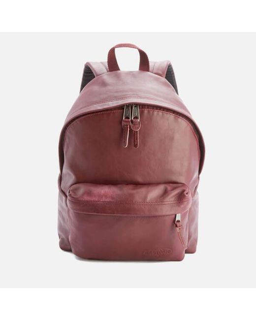 Eastpak Padded Pak'r Leather Backpack Lyst Australia