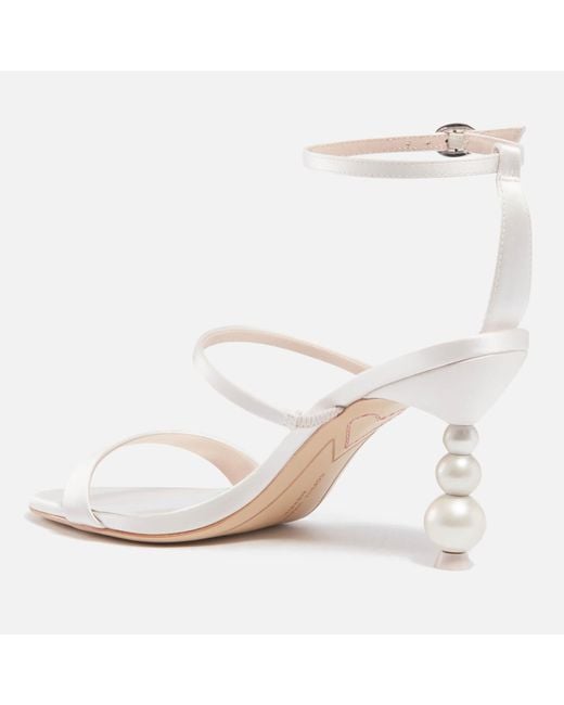 Sophia Webster White Rosalind Pearl Leather Heeled Sandals
