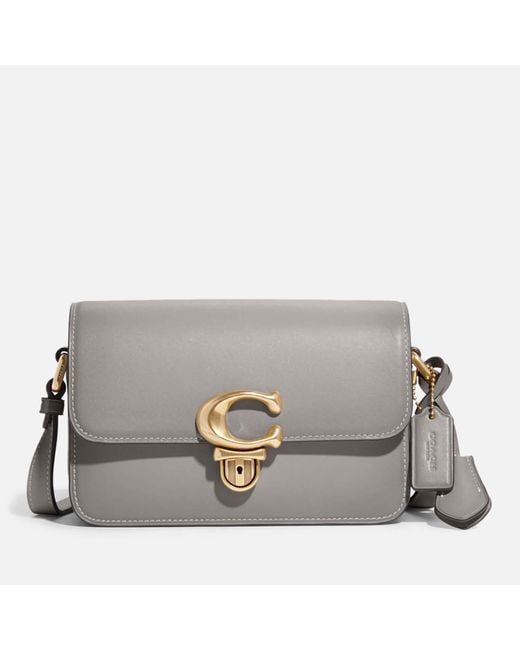 COACH Studio 19 Leather Shoulder Bag in Gray | Lyst
