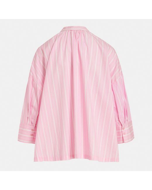 Essentiel Antwerp Pink Fergana Embellished Cotton-Poplin Shirt