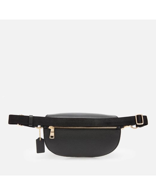 COACH Black Polished Pebble Belt Bag