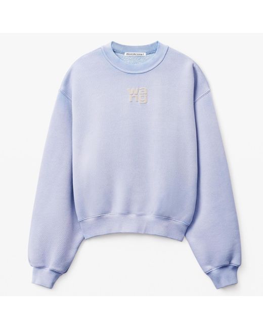 Alexander Wang Blue Essential Cotton-terry Sweatshirt