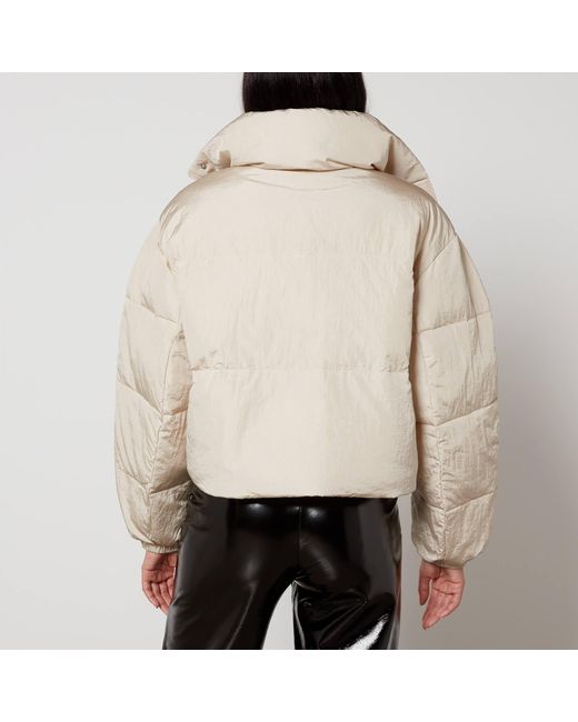 Isabel Marant Natural Telia Cropped Nylon Padded Puffer Jacket