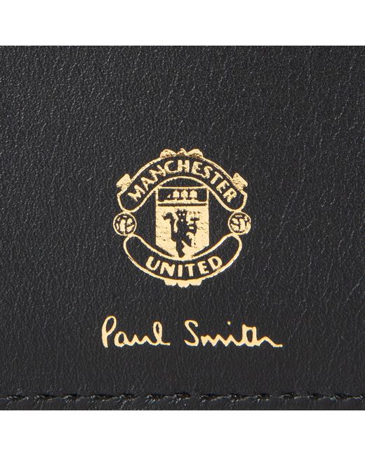 Paul Smith Black Manchester United Leather Cardholder for men