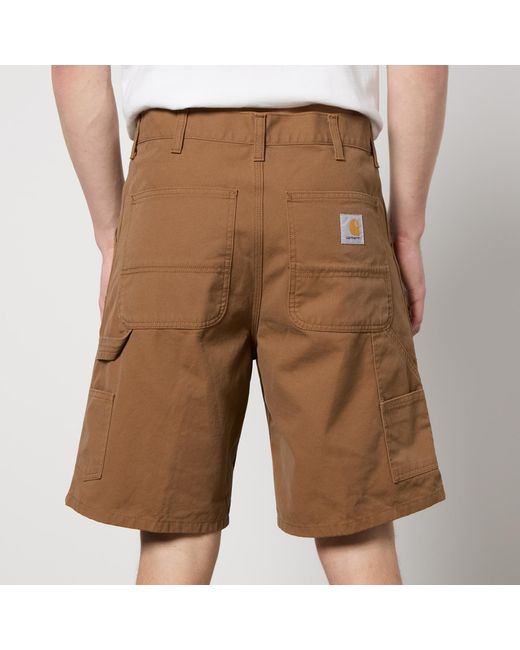 Carhartt Brown Double Knee Cotton-canvas Shorts for men