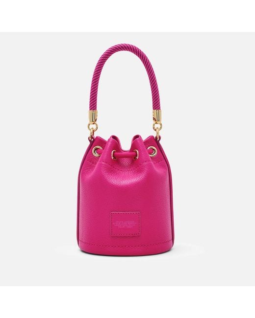 Marc Jacobs Pink The Mini Leather Bucket Bag