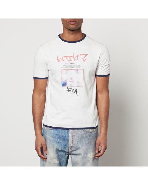 Our Legacy White Ringer Cotton-Jersey T-Shirt for men