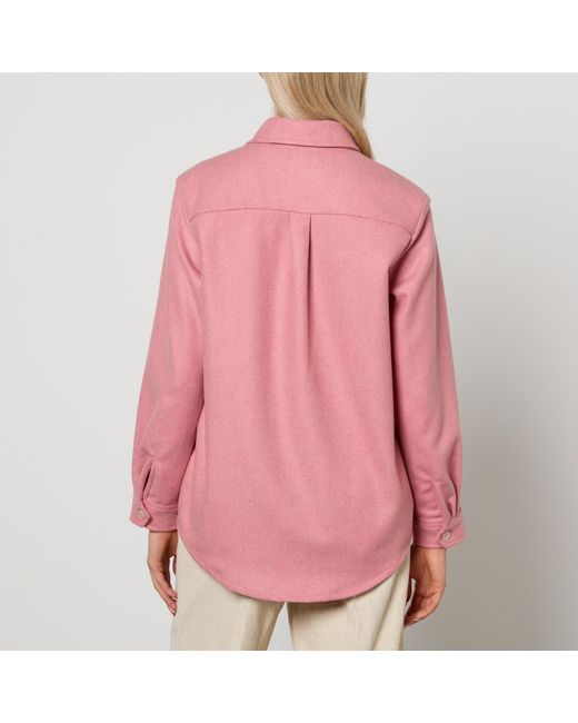 A.P.C. Pink Tilda Wool-Blend Overshirt