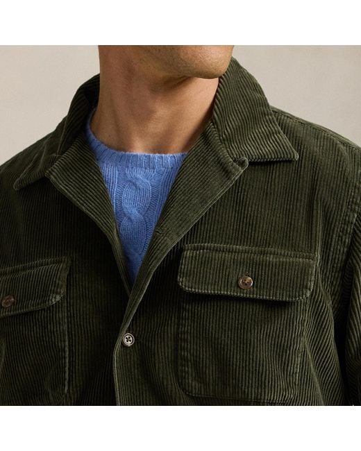 Polo Ralph Lauren Green Classic-Fit Cotton-Corduroy Shirt for men