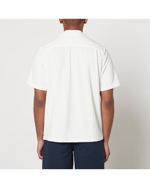 Portuguese Flannel White Cotton-blend Terry Shirt for men