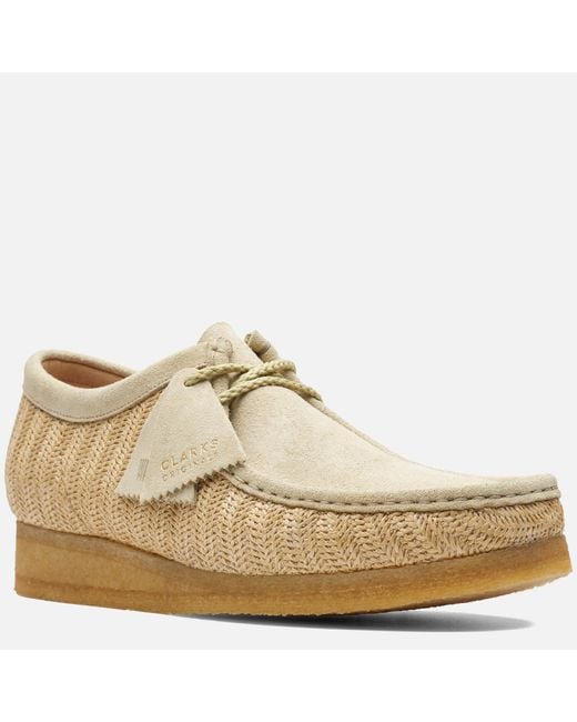 Clarks Wallabee Raffia Shoes in Beige (Natural) for Men | Lyst Canada
