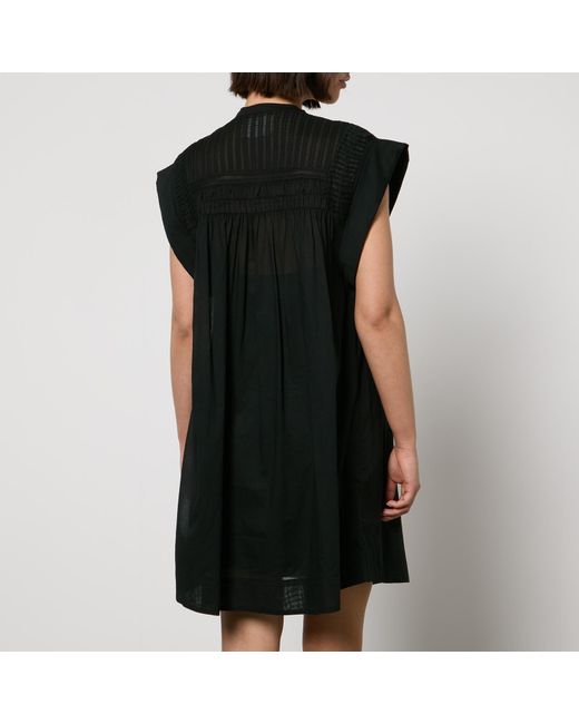 Isabel Marant Black Leazali Cotton-Voile Mini Dress