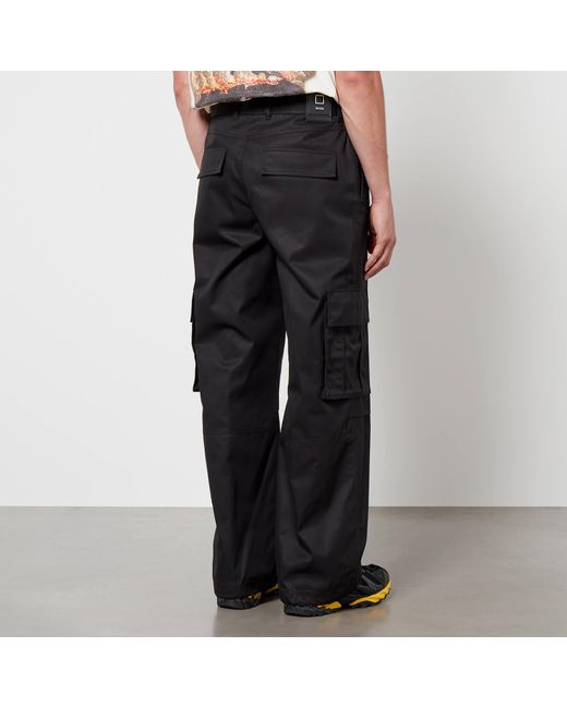 Wooyoungmi Black Cotton-Canvas Trousers for men