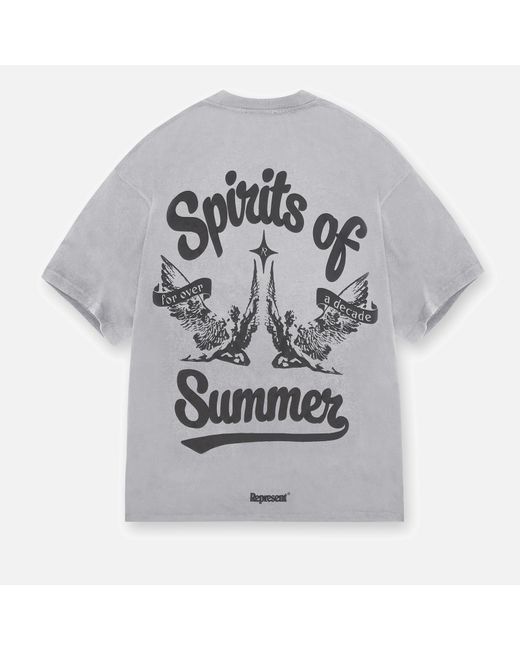 Represent Gray Spirits Of Summer Cotton-Jersey T-Shirt for men