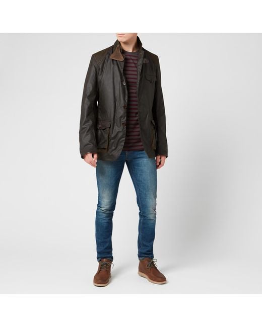 barbour beacon sports waxed jacket