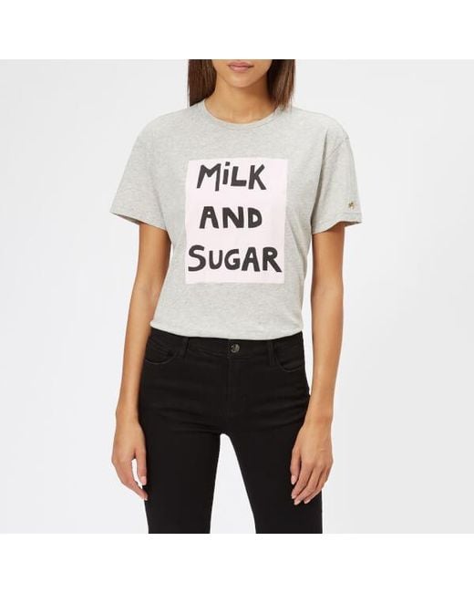 Bella Freud Gray Women's Milk And Sugar Tshirt
