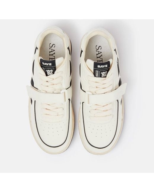 SAYE White M'92 Bold Vegan Leather Trainers for men