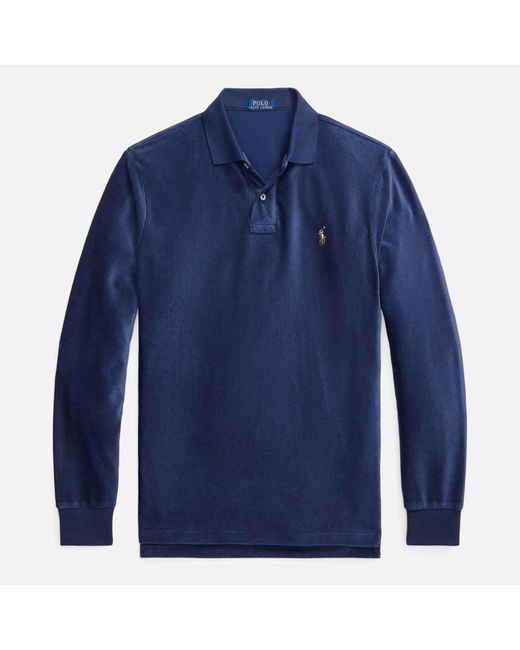 Polo Ralph Lauren Blue Cotton-Blend Corduroy Polo Shirt for men