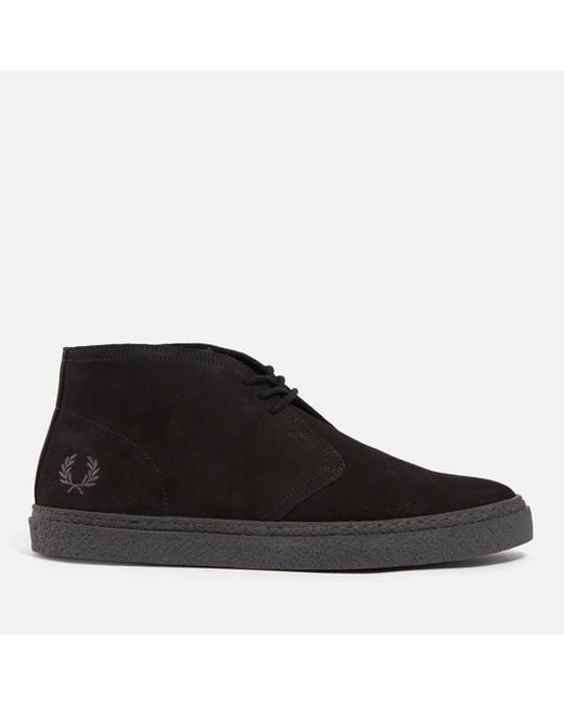 Fred Perry Black Hawley Suede Chukka Boots for men