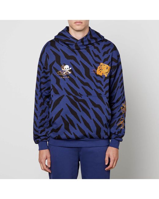 Vivienne Westwood Blue Tiger-print Cotton-jersey Hoodie for men