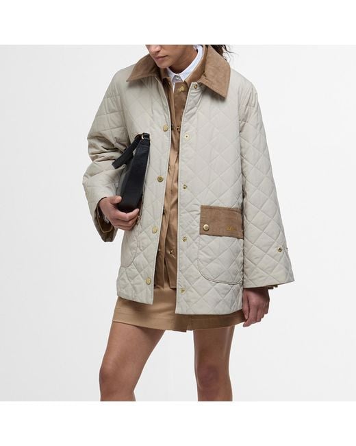 Barbour Gray Corinne Quilted Shell Jacket