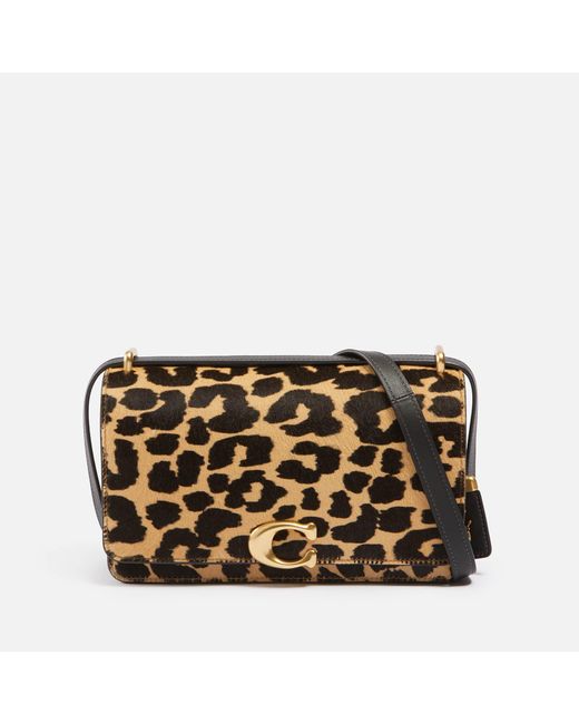 COACH Metallic Bandit Leopard-print Calf Hair Shoulder Bag