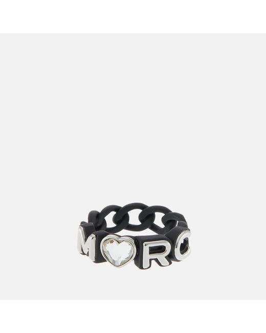 Marc Jacobs Black Marc Chain Ring